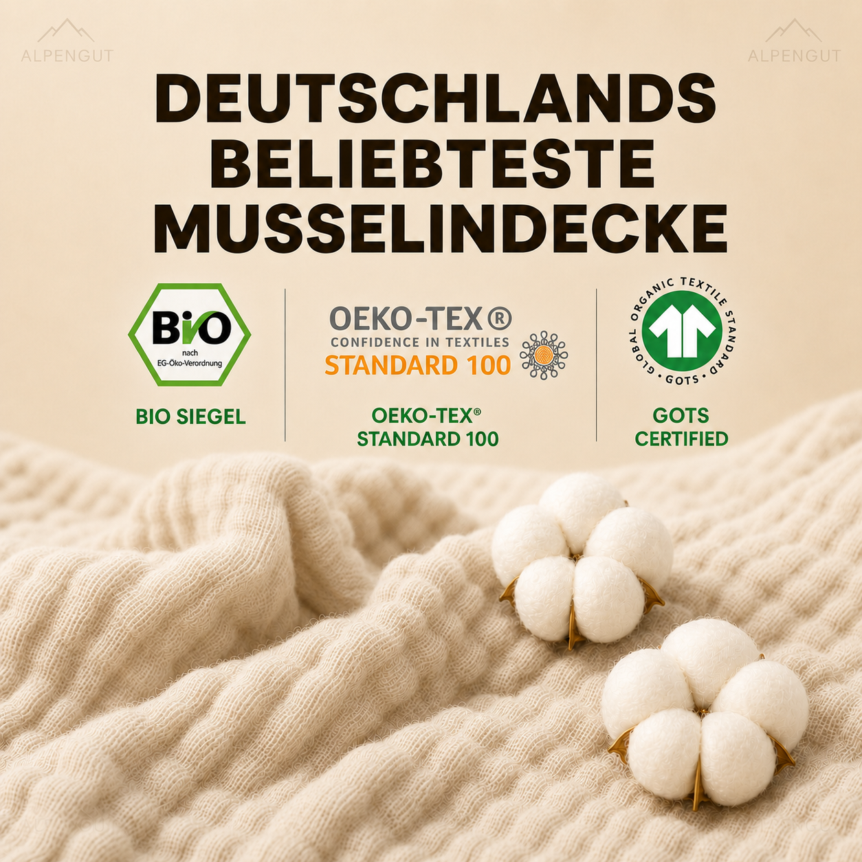 Sanfte BIO Musselindecke